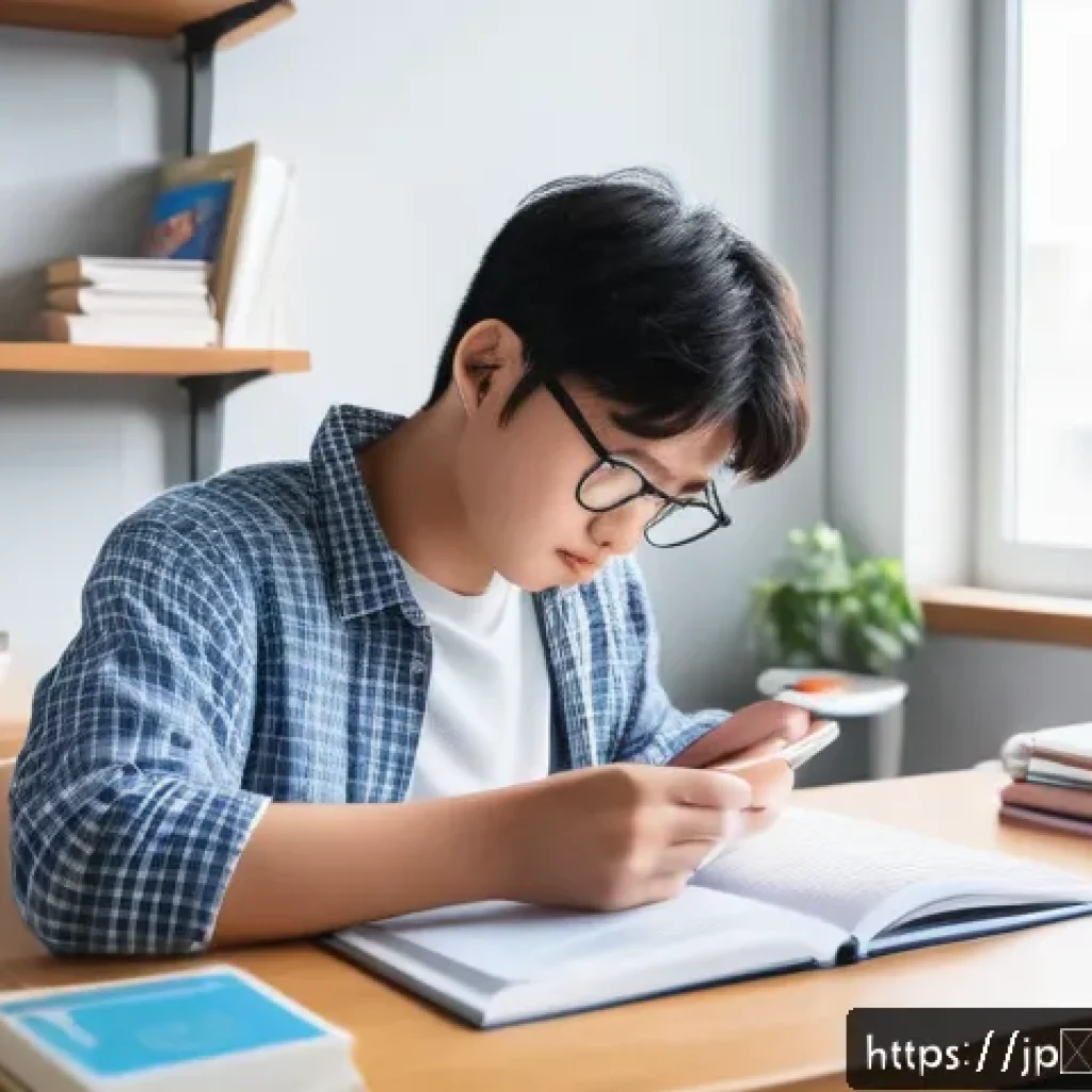 식품위생사 시험 기출문제 정리 - A focused Japanese student studying food hygiene at a clean desk with textbooks, past exam papers, a...